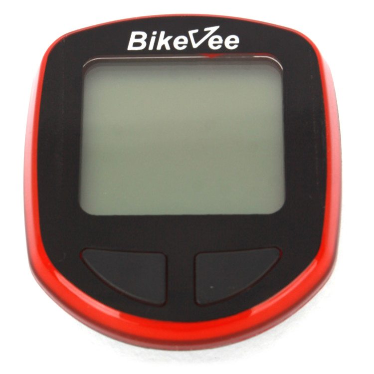 Велокомпьютер беспроводной, BKV-1000, 13 функций, BikeVee красный